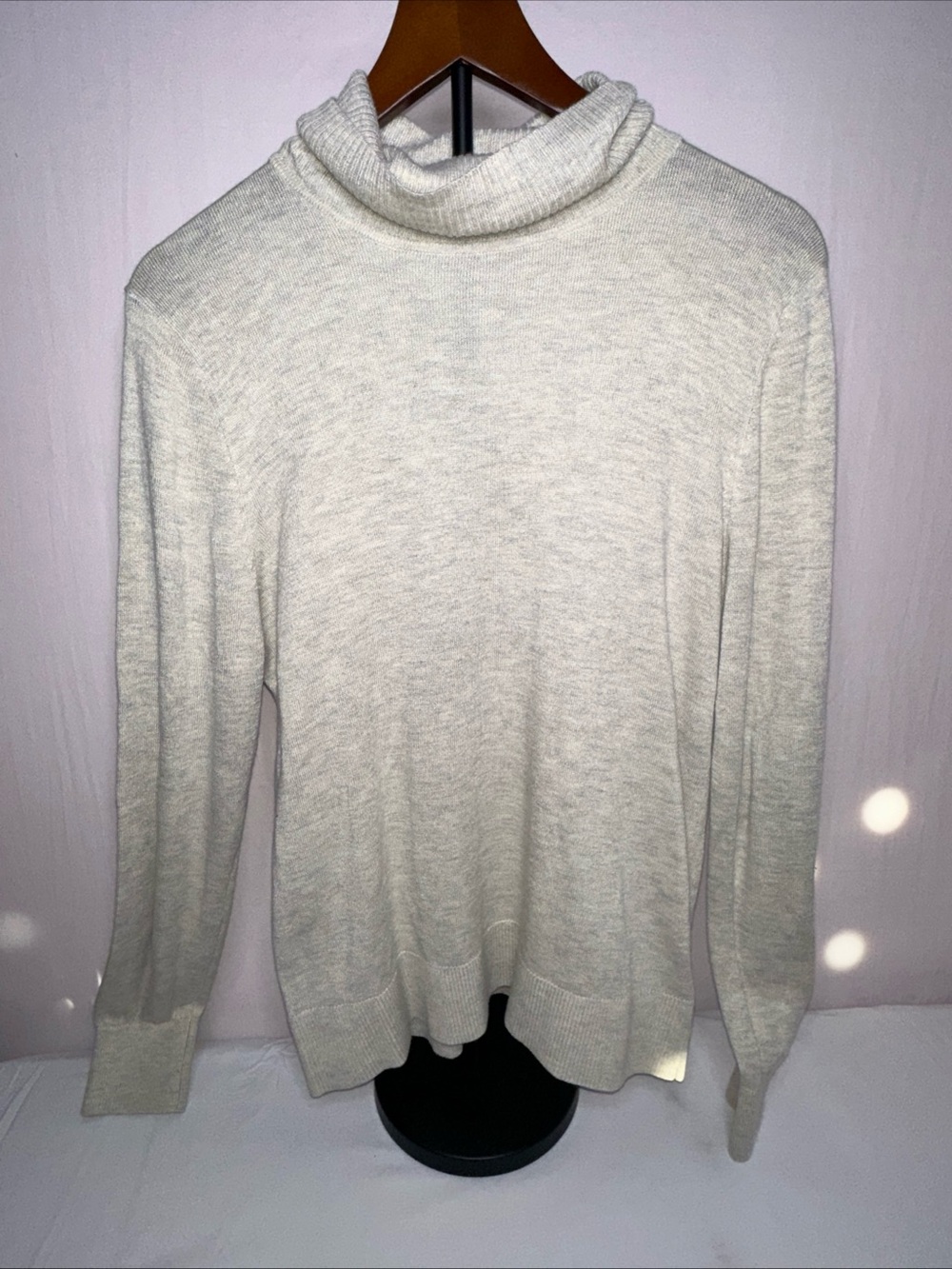 JEANNE PIERRE Women's Cream Turtleneck Sweater
